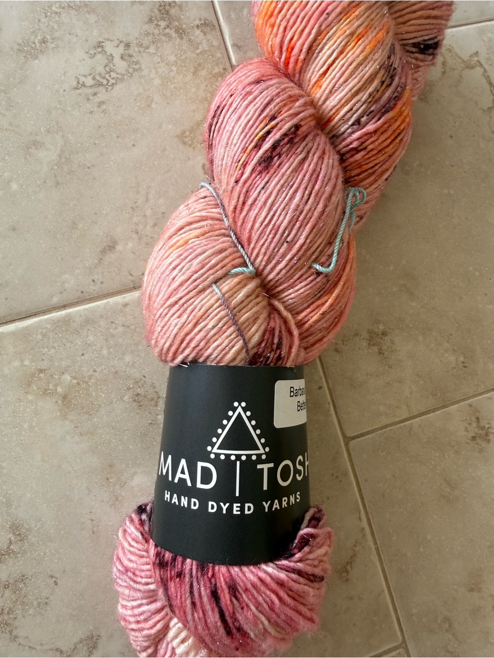 Madeline Hand-Dyed Yarn in Pink and Peach 1 Hank - Barbara Deserved Better